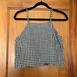 Plaid crop tank